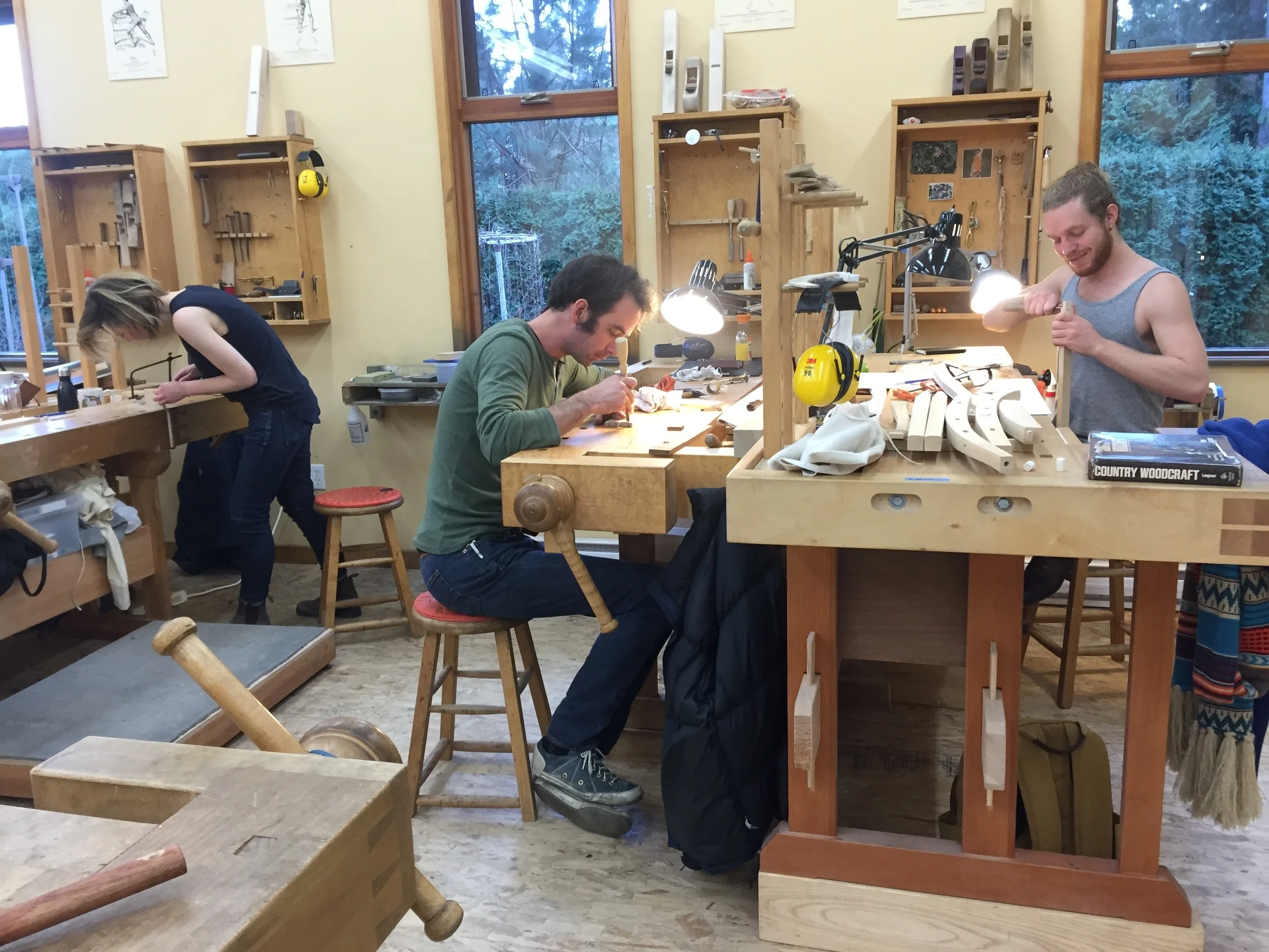  Danielle, Tim, and Refael at work 