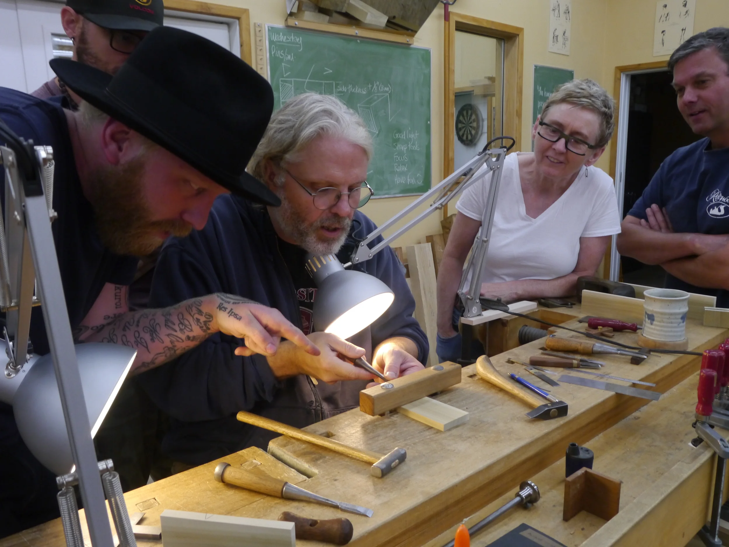 A little down, a little in...