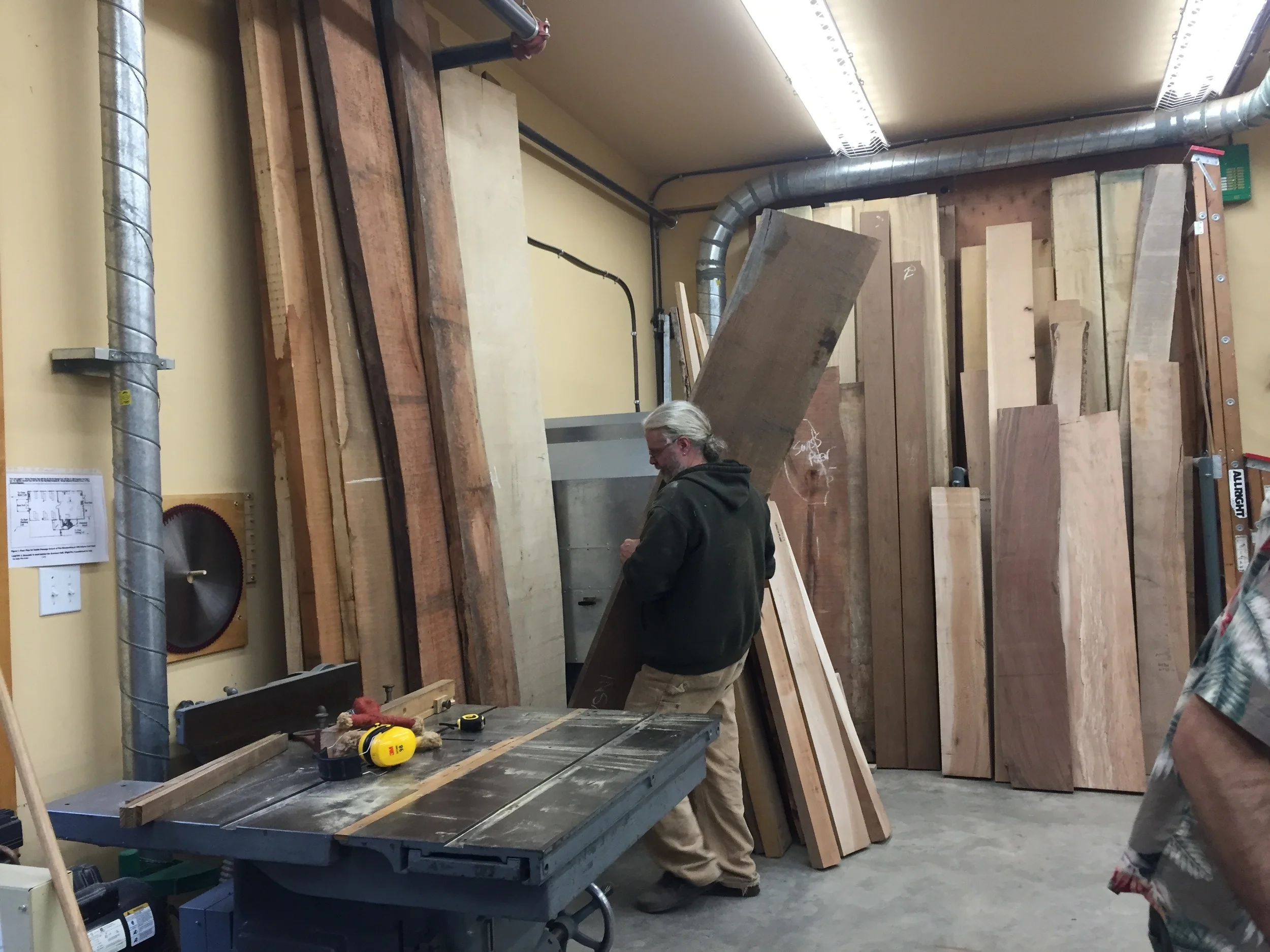  Robert re-organizes our wood selection 