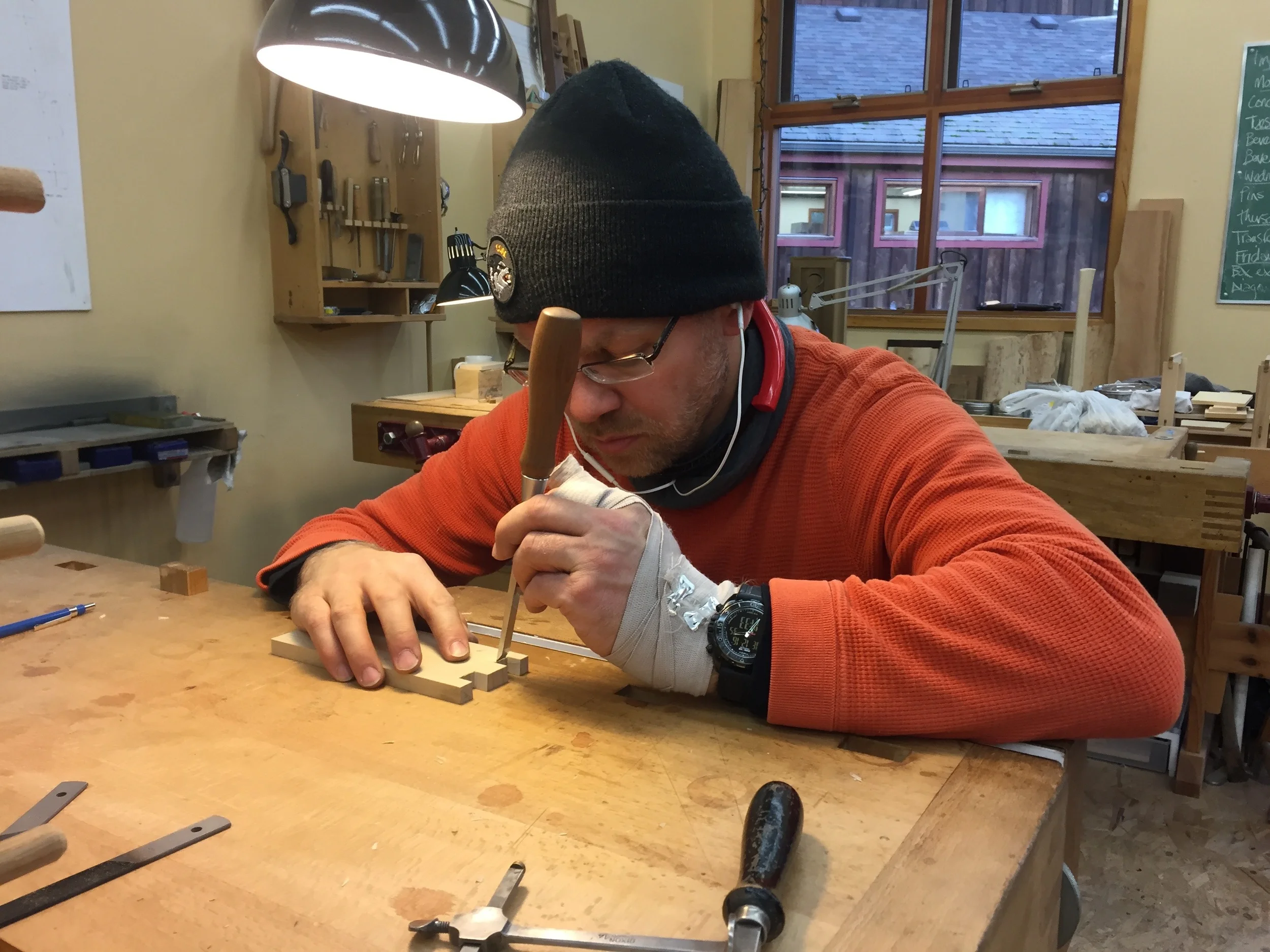  Roger perseveres - the consequences of a pillow fight with his young son 