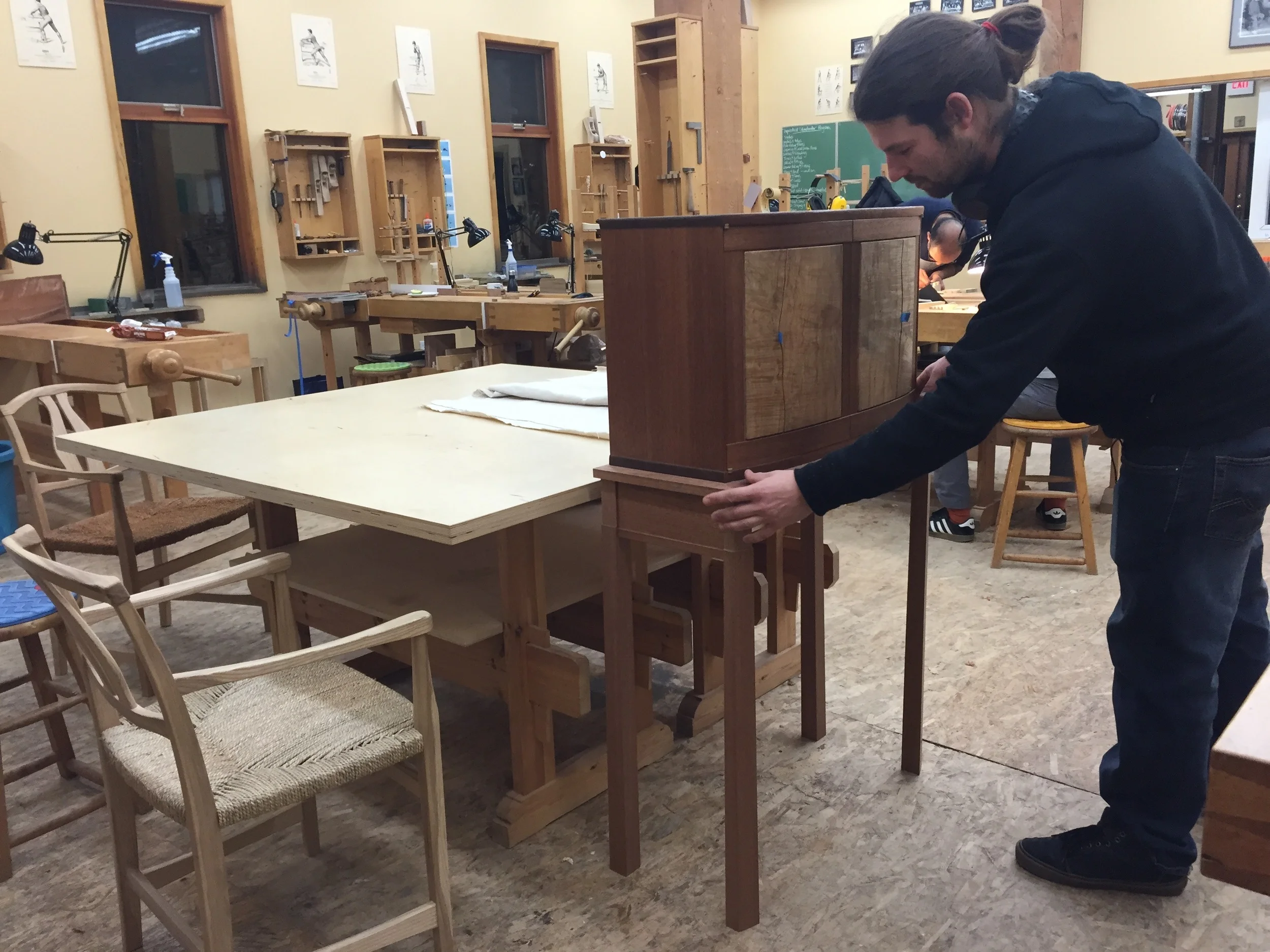  Spencer checks out how it stands 