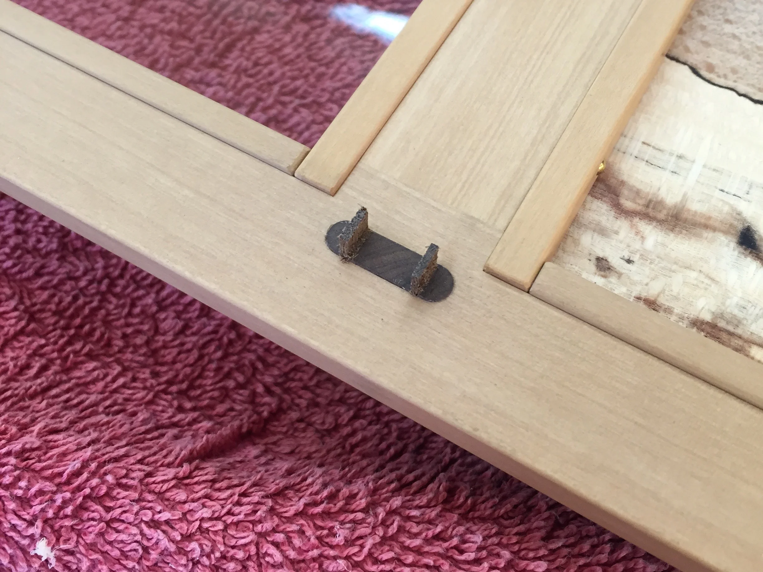  Through and wedged tenons on the pulls 