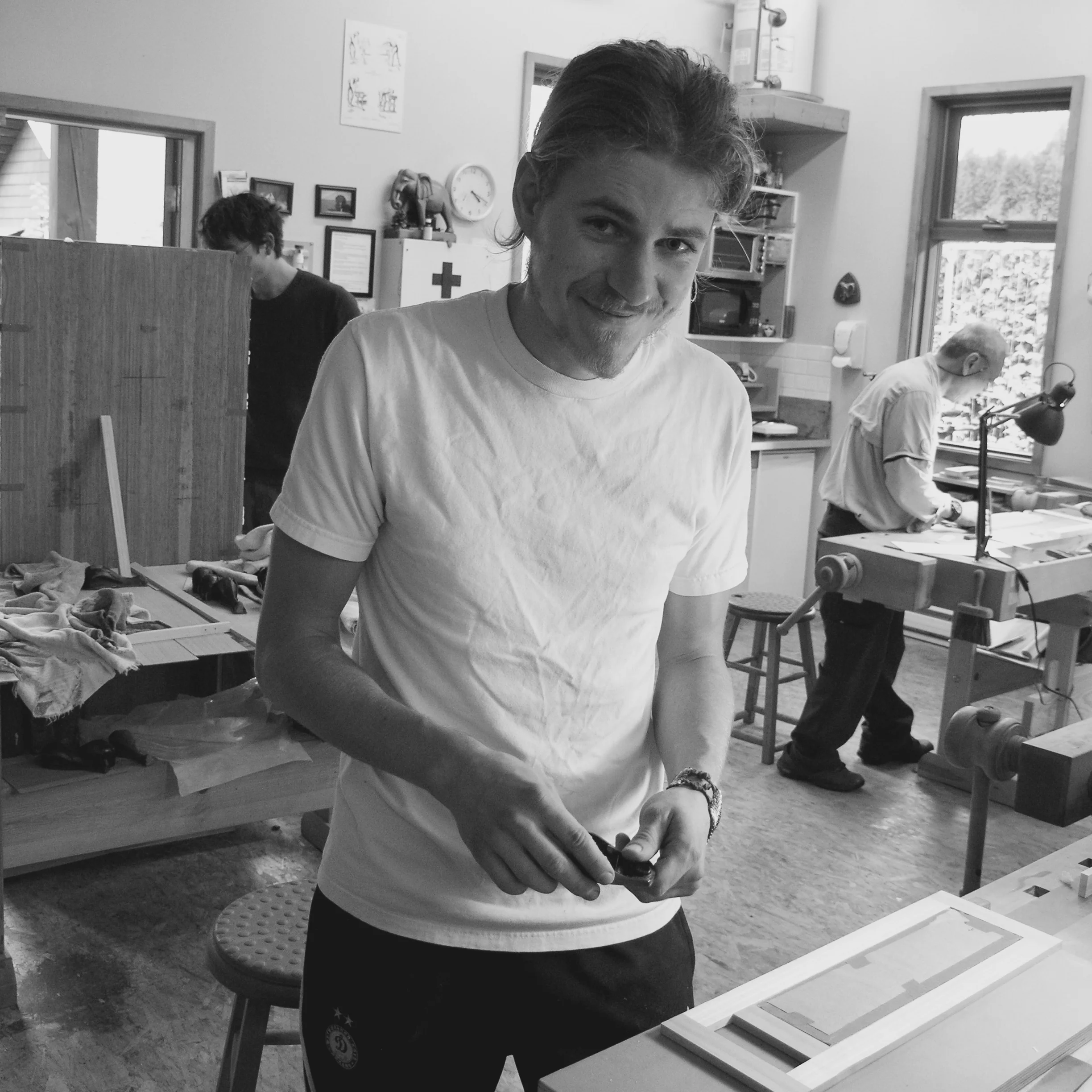  Georg flushing the frame of his back 